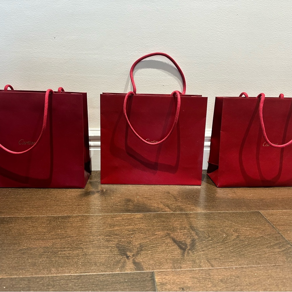 Cartier paper shopping bag- lot of three